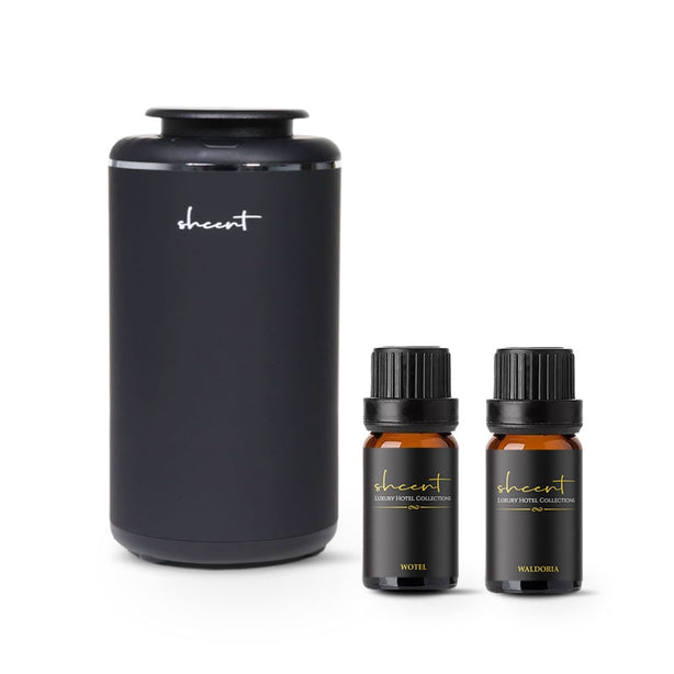 shcent Journey | USB Aroma Nebulizer Diffuser | Waterless | For Car | 2 Free 10ml Hotel Essential Oils