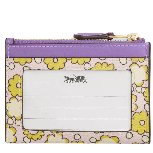 Coach Mini Skinny Id Case With Floral Print - Lilac Multi CBL74