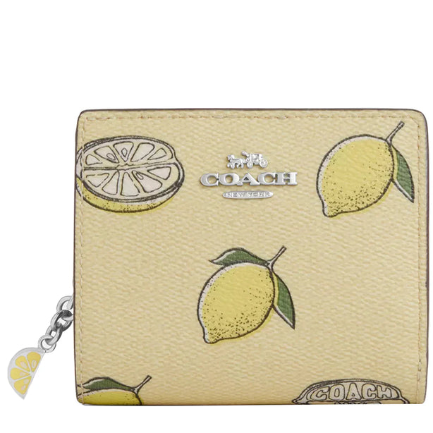 Coach Snap Wallet With Lemon Print - Garden Glade Multi CAP19