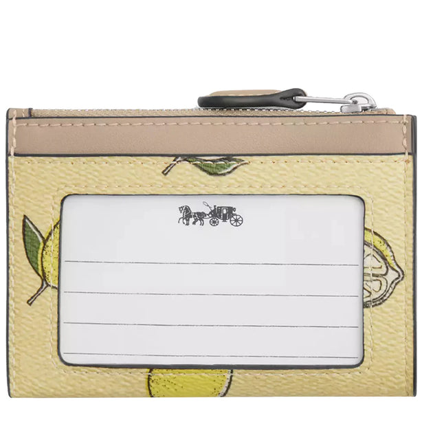 Coach Mini Skinny Id Case With Lemon Print - Garden Glade Multi CAR18