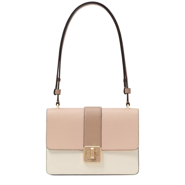Kate Spade Phoebe Turnlock Shoulder Bag - Toasted Hazelnut Multi KK138