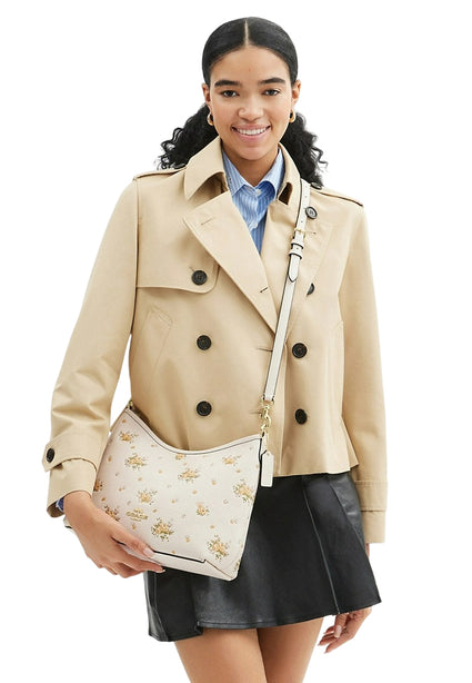 Coach Laurel Shoulder Bag With Floral Print - White/Multi