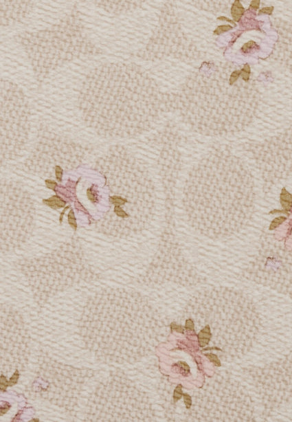 Coach Notebook In Signature Canvas With Floral Print - Sand Multi