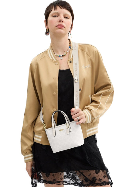 Coach City Mini Tote Bag In Signature Canvas - White/Chalk