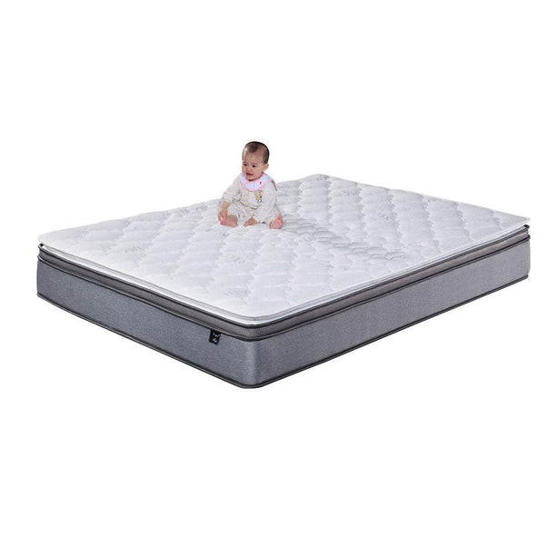 Somnuz® Comfort Night 12 Inch Water Repellent Teflon Fabric Latex Individual Pocketed Spring Mattress