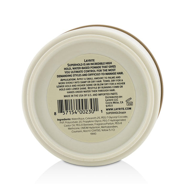 Superhold Pomade (high Hold, Medium Shine, Water Soluble) - 120g/4.25oz