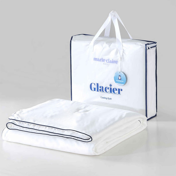 Marie Claire I Glacier Cooling Luxury Microfibre Quilt I Lightweight, Breathable & Ultra-Soft - 3 Sizes & Pillow