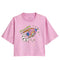 Coach Cosmic Coach Rocket Print Cropped T Shirt In Organic Cotton in Hot Pink CX185