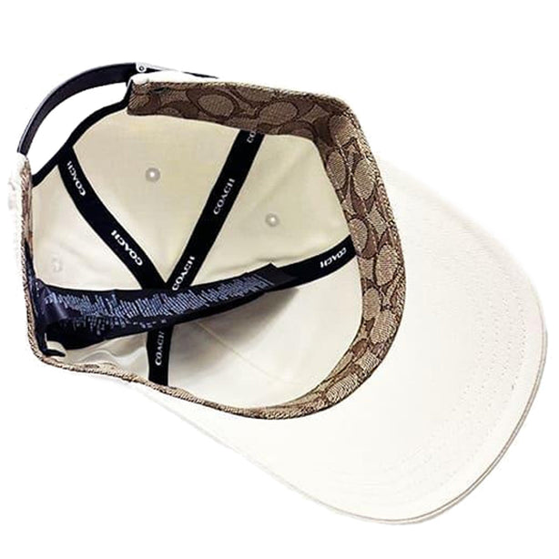 Coach Embroidered Baseball Hat - Chalk CAA64 (M/L)