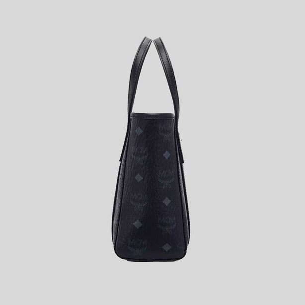 MCM Mini Toni Top-Zip Shopper In Visetos Black RS-MWPAATN04BK001
