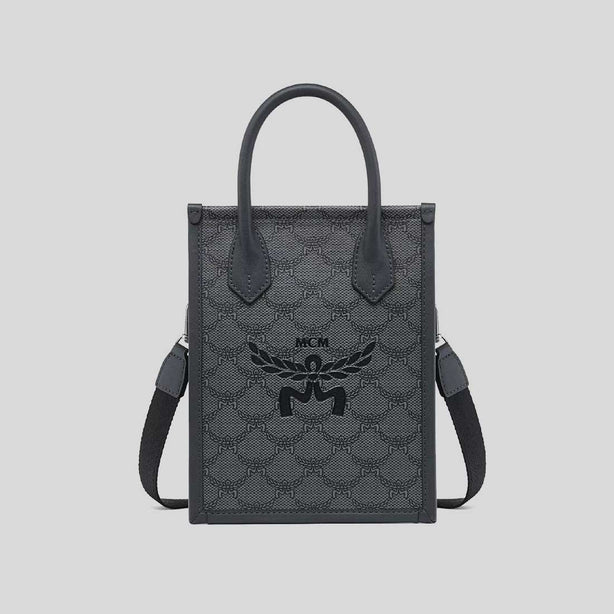 MCM Mini Himmel Tote In Lauretos Dark Grey RB-MMTEAAC02ED001