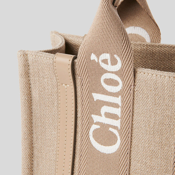 CHLOE Small Woody Tote Bag Boyish Brown RB-CHC23AS397L1720E