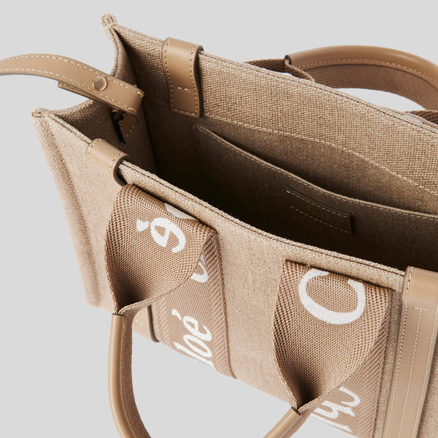 CHLOE Small Woody Tote Bag Boyish Brown RB-CHC23AS397L1720E