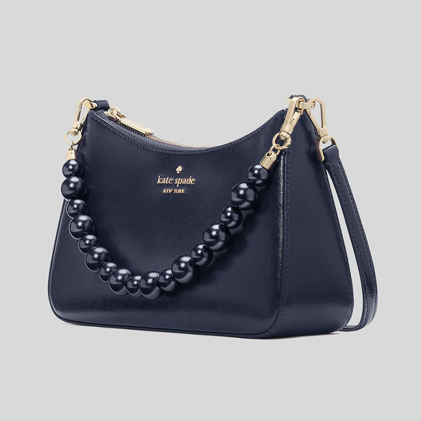 KATE SPADE Madison Faux Pearl Medium Convertible Crossbody Bag Parisian Navy RB-KI932