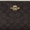 COACH Large Corner Zip Wristlet In Signature Canvas Walnut/Black RB-CZ277