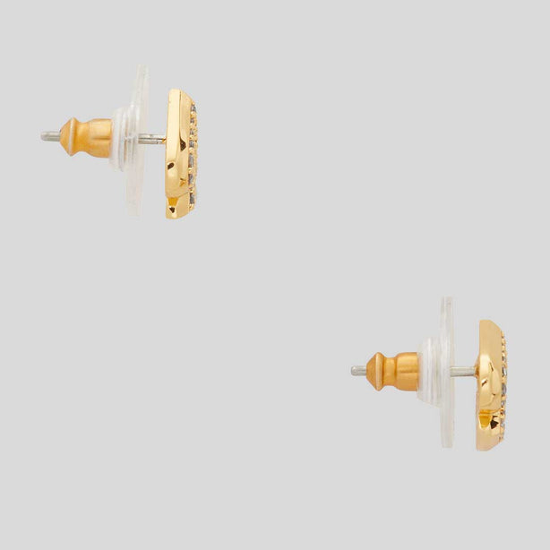 KATE SPADE Everyday Spade Pave Studs Clear/Gold RB-O0RU3126
