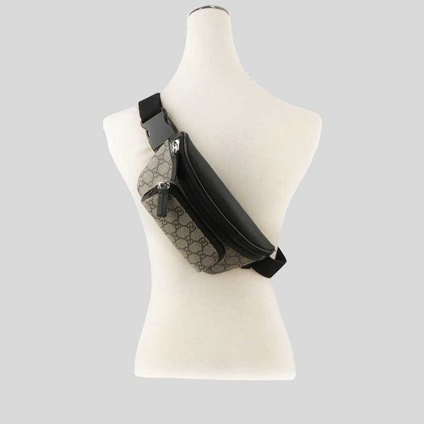 GUCCI GG Supreme Canvas Unisex Belt Bag Beige/Black RB-779877