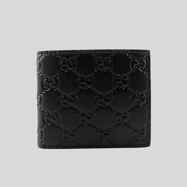 GUCCI Men's Signature GG Leather Bifold Wallet Black RB-779836