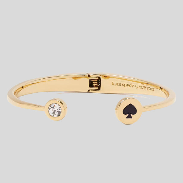 KATE SPADE Spot The Spade Open Hinge Bangle Black RS-O0RU1340