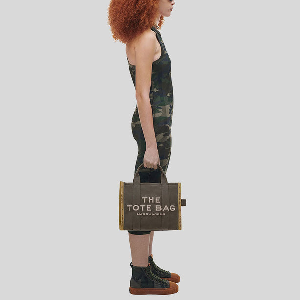 MARC JACOBS The Jacquard Medium Tote Bag Bronze Green RS-M0017027