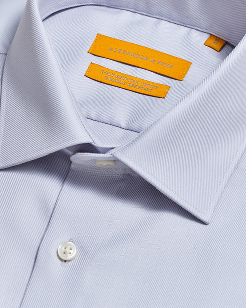 Alexander & Sons, Light Grey Twill, Long Sleeve Shirt