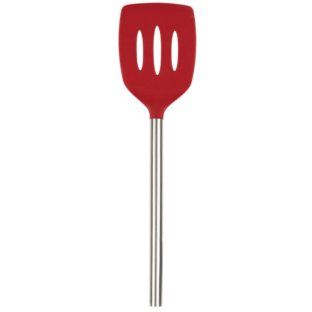 Silicone Slotted Turner with Stainless Steel Handle