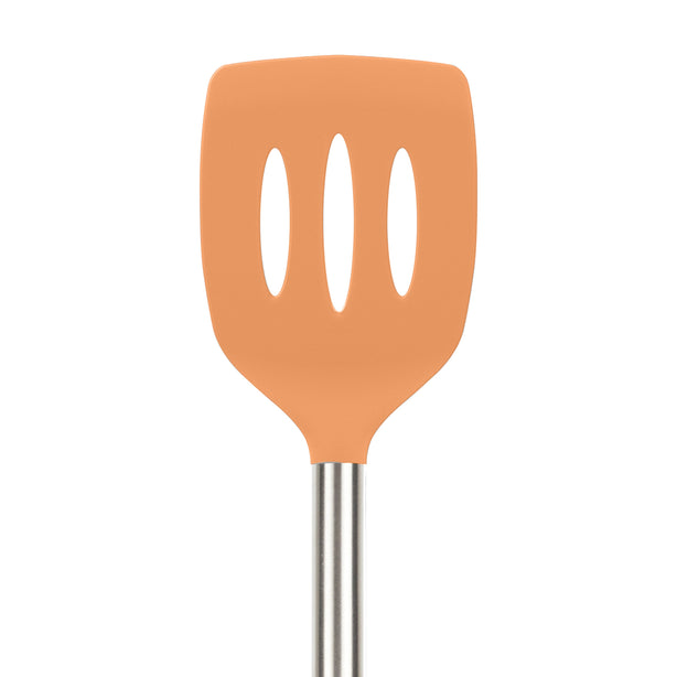 Silicone Slotted Turner with Stainless Steel Handle