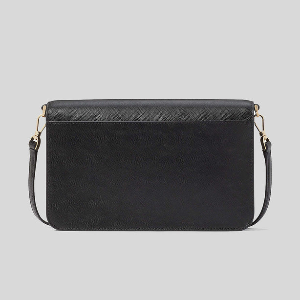KATE SPADE Madison Willow Medium Flap Convertible Crossbody Bag Black RB-KC430