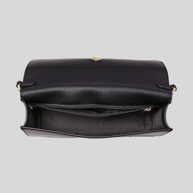 KATE SPADE Madison Willow Medium Flap Convertible Crossbody Bag Black RB-KC430