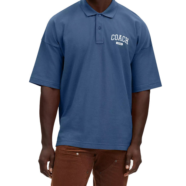 Coach Relaxed Polo T-Shirt in Navy CO815 (M)