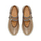 4CCCCEES Ultra-Comfy Trendy Ballerina with Velvet-Trimmed Straps in Luxe Brass Metallic Sheep Leather 4CS111001