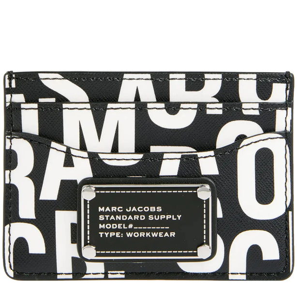 Marc Jacobs Jumbled Logo Trademarc Card Case - Black/ White 4S4SMP008S02