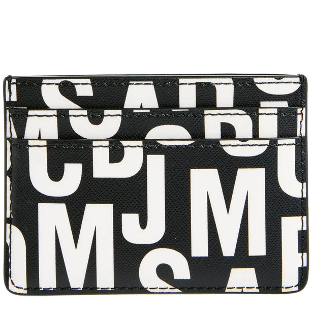 Marc Jacobs Jumbled Logo Trademarc Card Case - Black/ White 4S4SMP008S02