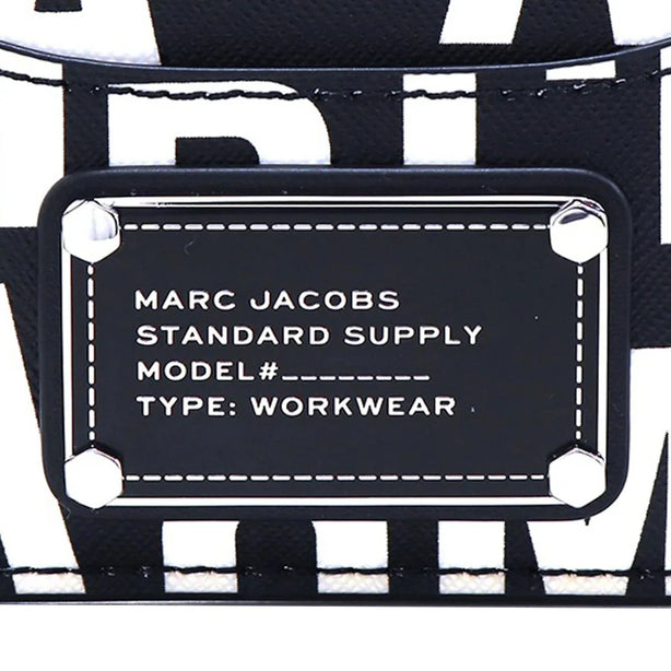 Marc Jacobs Jumbled Logo Trademarc Card Case - Black/ White 4S4SMP008S02