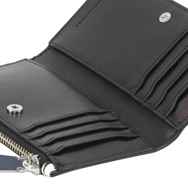 Marc Jacobs Jumbled Logo Trademarc Medium Flat Wallet - Black/ White 4P4SMP027S02