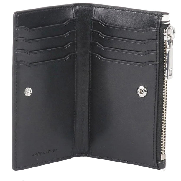 Marc Jacobs Jumbled Logo Trademarc Medium Flat Wallet - Black/ White 4P4SMP027S02