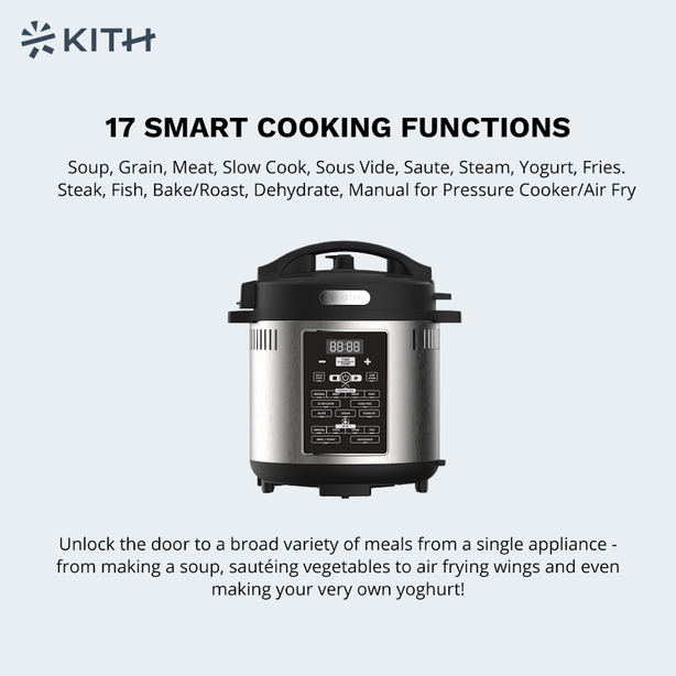 KITH 17-IN-1 MULTIFUNCTIONAL PRESSURE COOKER & AIR FRYER - Local Delivery Only