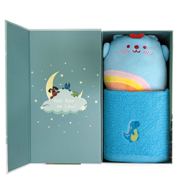 The Gang Snowball Jacquard Series Premium Bath Linen X'mas Gift Set, Dino Sports Bath Towel With Polar Plush