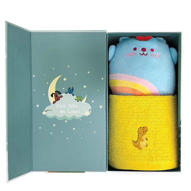 The Gang Snowball Jacquard Series Premium Bath Linen X'mas Gift Set, Dino Sports Bath Towel With Polar Plush