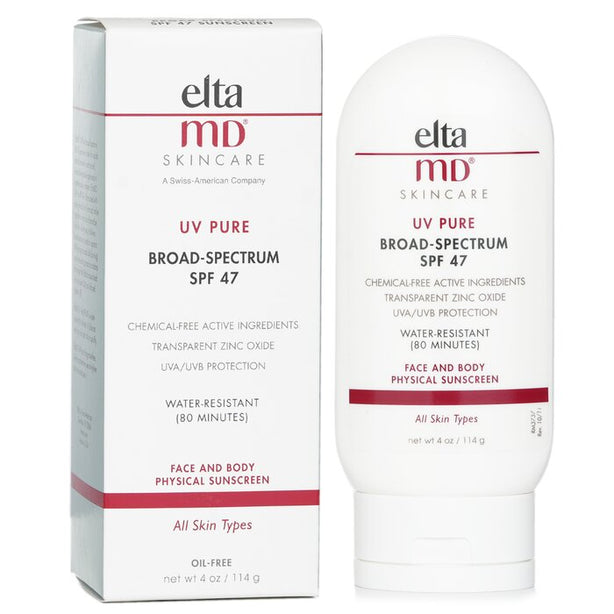 Uv Pure Water-resistant Face & Body Physical Sunscreen Spf 47 - 114g/4oz