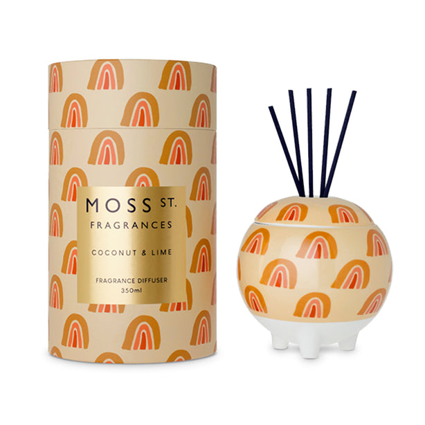 Moss St. Fragrances Ceramics - Coconut & Lime 350ml Diffuser