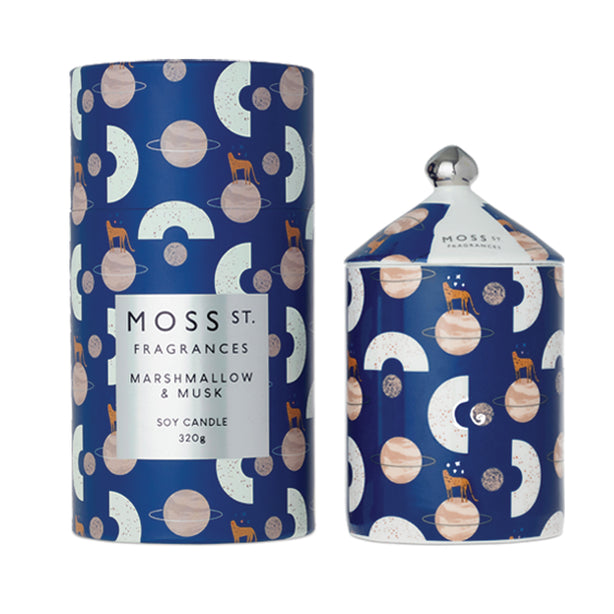 Moss St. Fragrances Ceramics - Marshmallow & Musk 320g Soy Candle