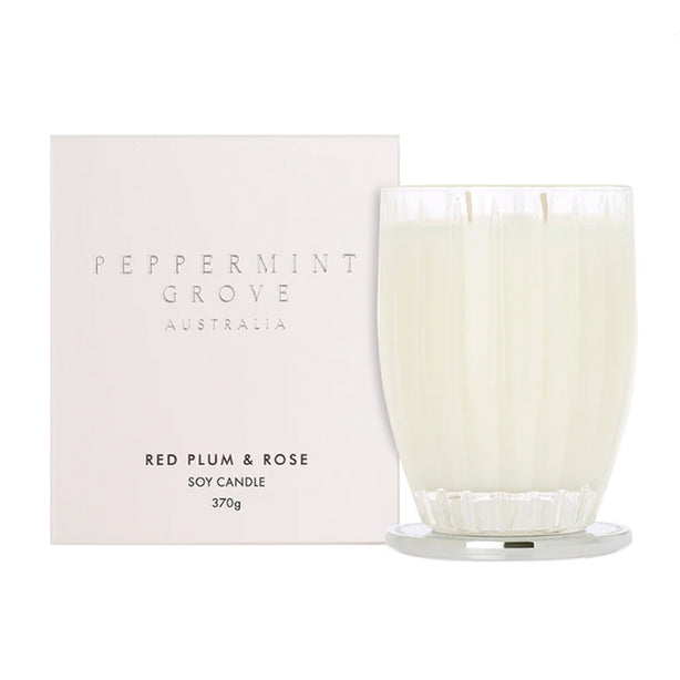 PGA Red Plum & Rose Soy Candle (370g)