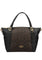 Coach Kacey Satchel In Blocked Signature Canvas - Dark Brown