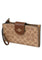 Coach Phone Wallet In Signature Canvas - Tan/Brown