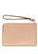 Coach Corner Zip Small Wristlet in Crossgrain Leather - Beige