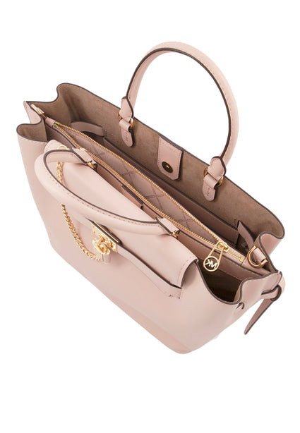 Michael Kors Hamilton Legacy Small Leather Belted Satchel - Soft Pink