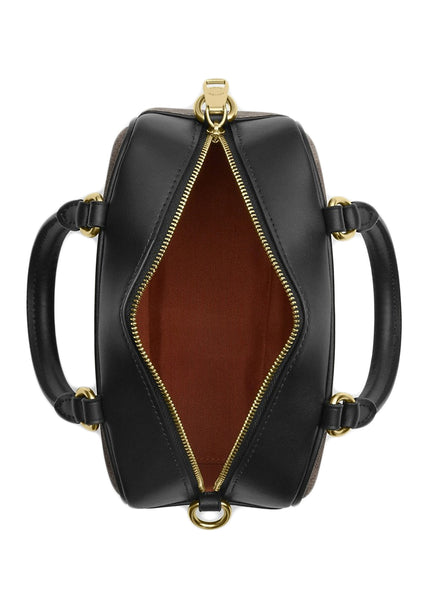 Coach Satchel Crossbody Bag In Signature Canvas - Walnut/Black