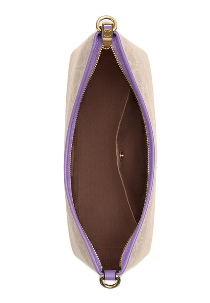Coach Laurel Shoulder Bag In Signature Canvas - Light Brown/Purple