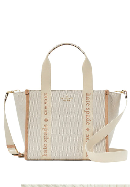 Kate Spade Kip Canvas Small Tote - Light Beige